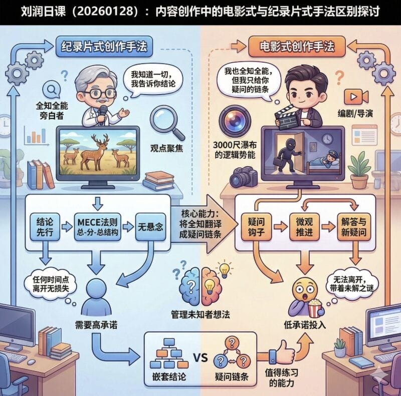 刘润日课解读：AI内容创作的两种手法对比